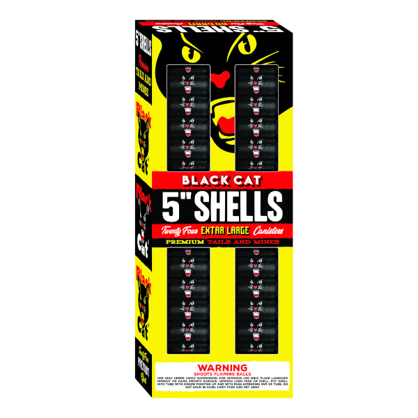 Black Cat 5" Canister Shells USA FIREWORKS