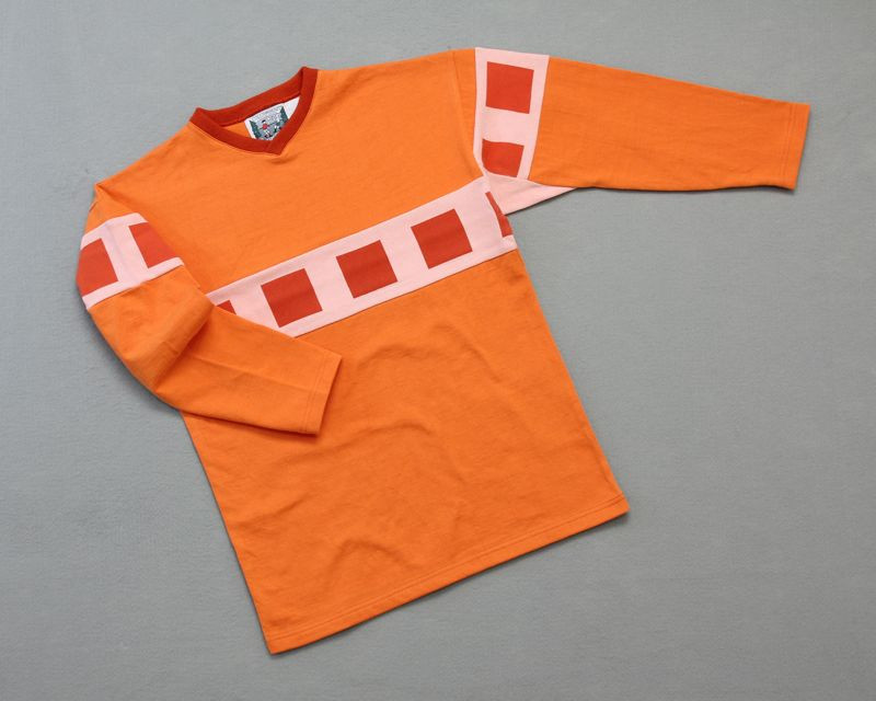 Men's ???? Long Sleeve VNeck Orange