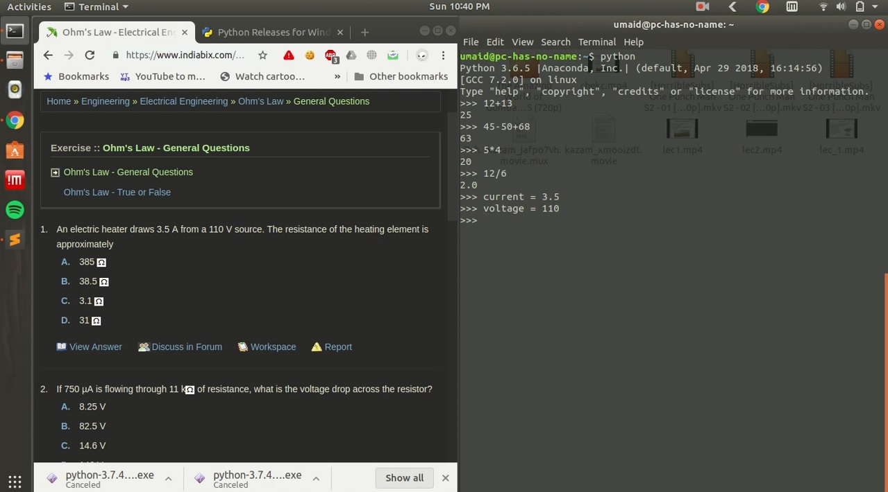 — Cómo Instalar Python y Calcular la Ley de Ohm