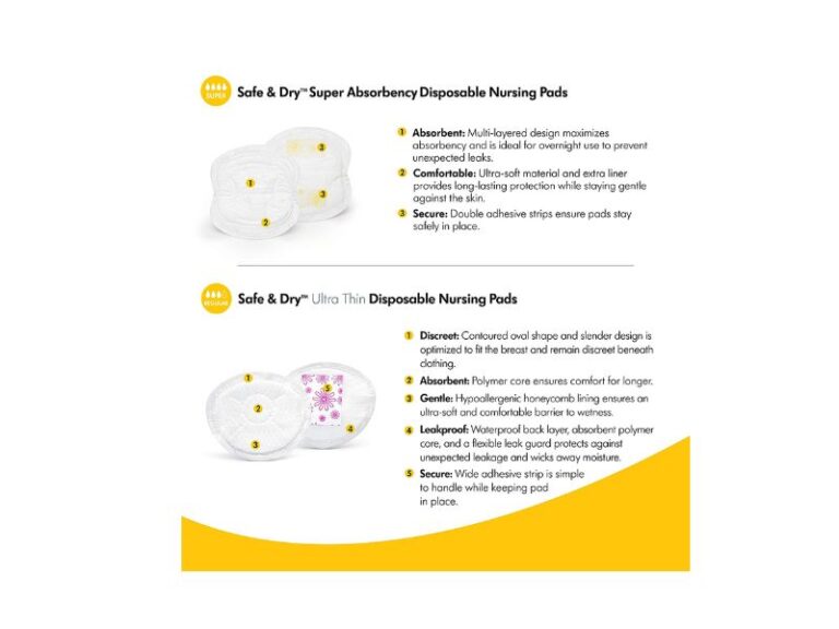 Safe & Dry Ultra thin disposable nursing pads USA Baby PR