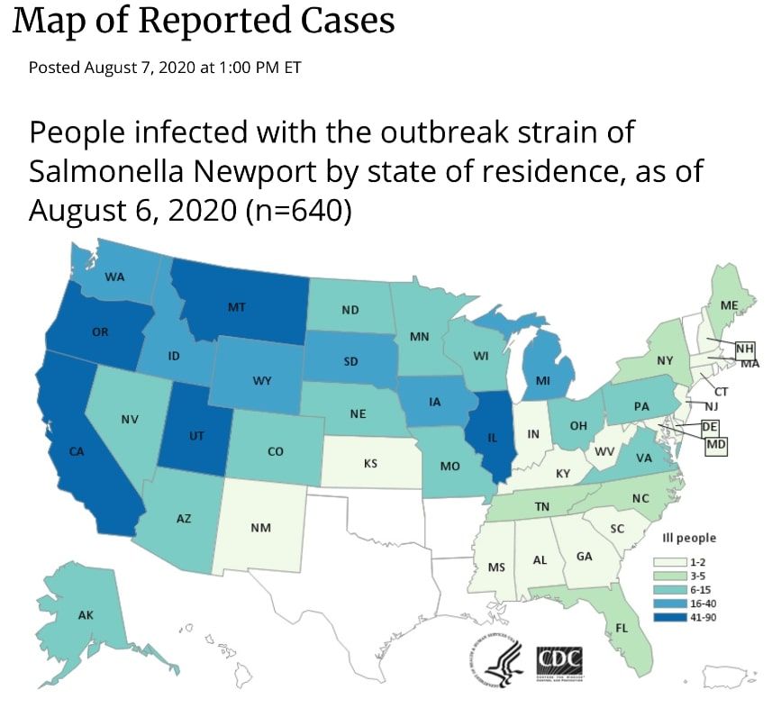 Salmonella Outbreak USA Consumer Network