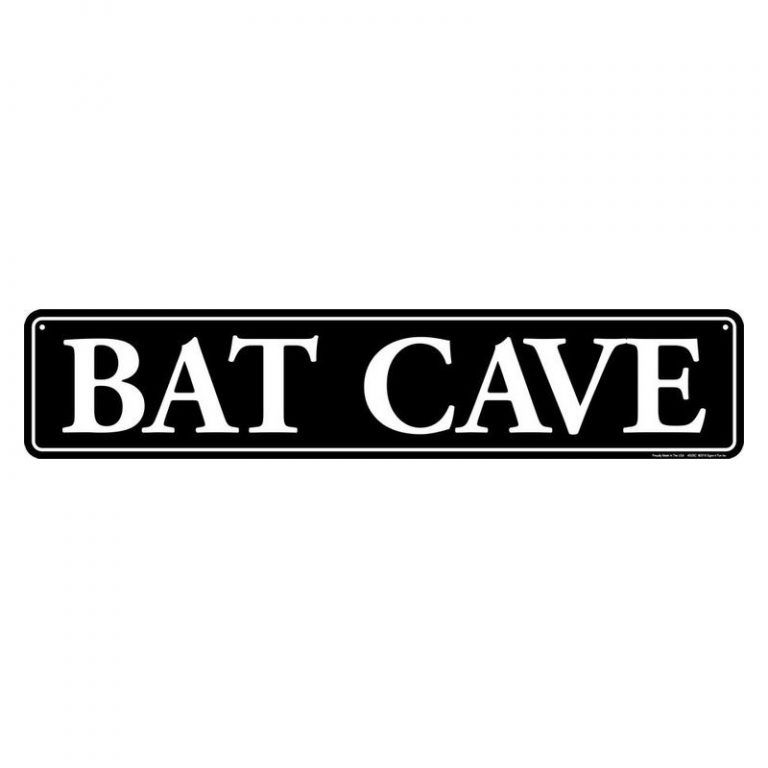 Placa Decorativa Bat Cave USA DECOR STORE
