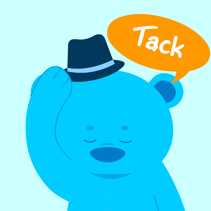 Tack GIFs 40 animerade bilder med bildtext