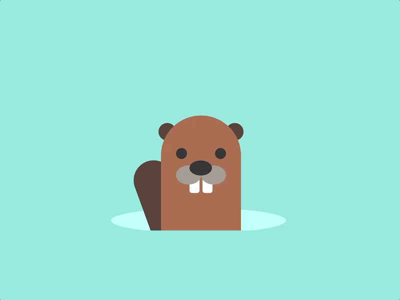 Beavers on GIFs. 80 Animated Images of These Animals