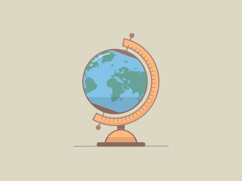 Transparent Spinning Globe Gif