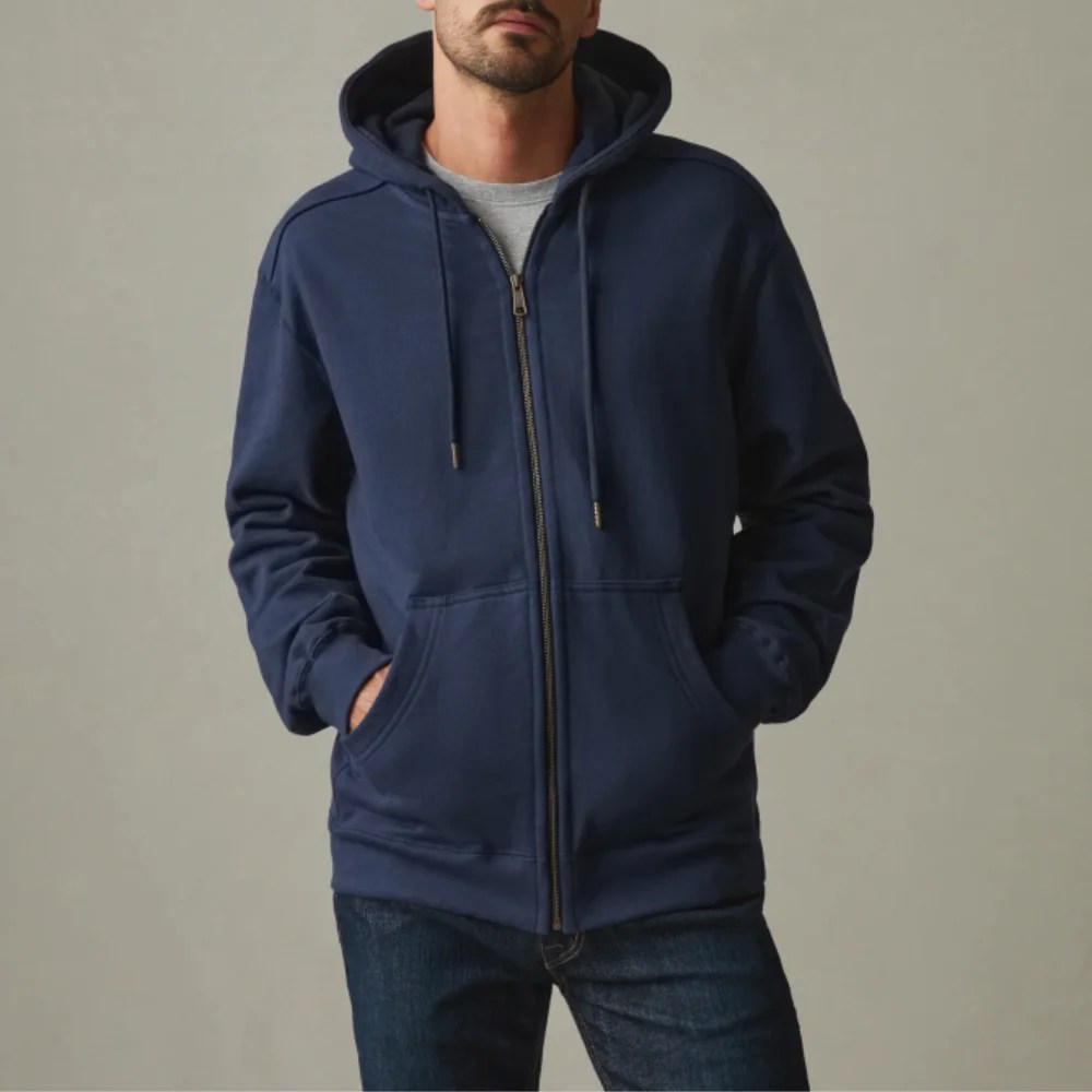 Full Zip Hoodie Mens Blue Greatest Hoodie Ever Made