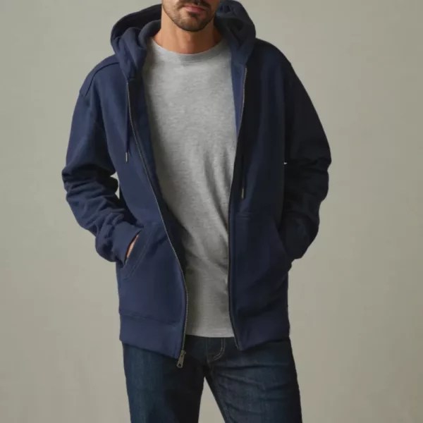 Full Zip Hoodie Mens Blue Greatest Hoodie Ever Made