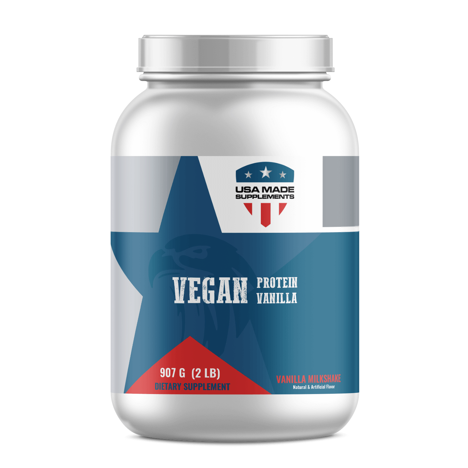 2lb Vegan Protein Vanilla USA MADE SUPPLEMENTS