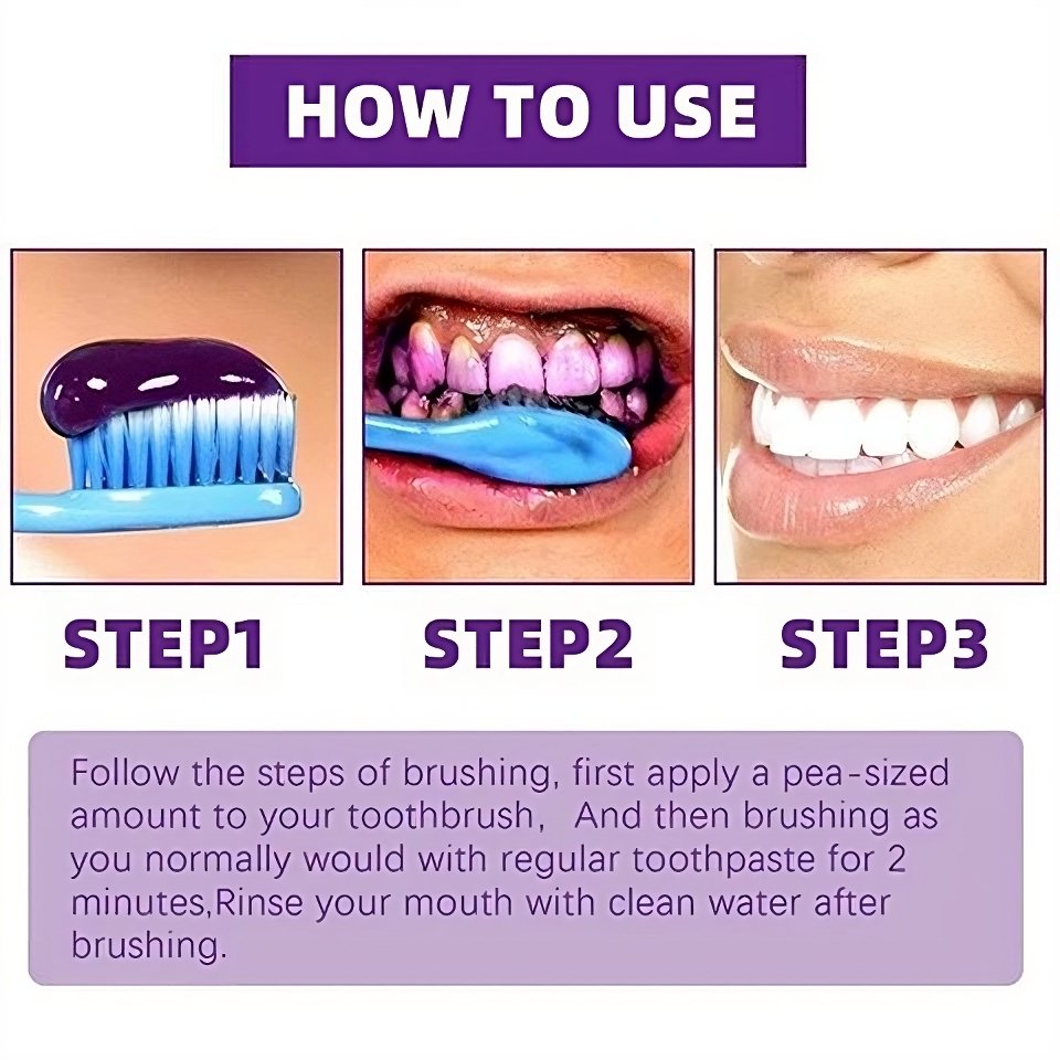 Smilekit New v34 Series Toothpaste Purple Color Corrector Teeth Colour Corrector Serum
