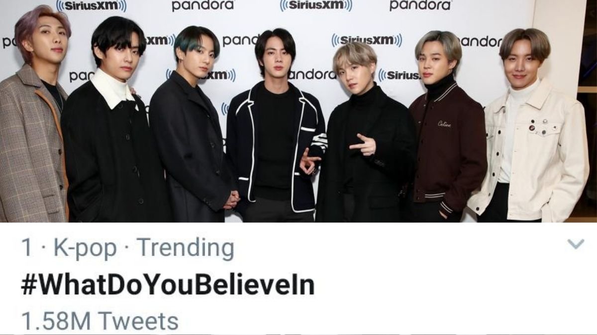 KPop's hashtag 'What Do You Believe In' trends with 1.58 Million tweets on Twitter USA Newshour