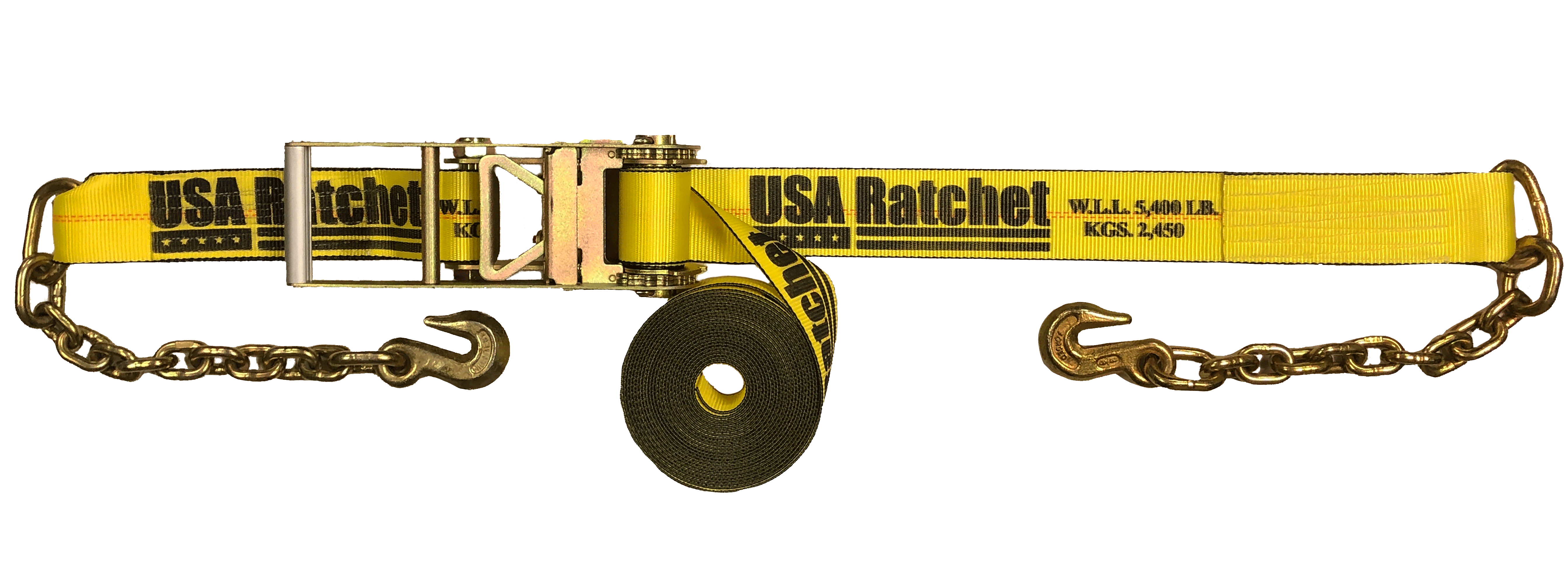 USA Ratchet 3 Inch Straps with Chain Extensions