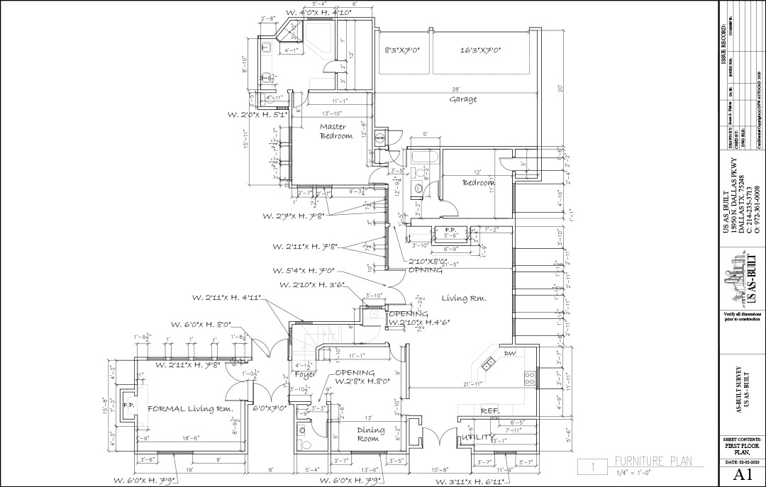 7 FURNITURE PLAN US As Built