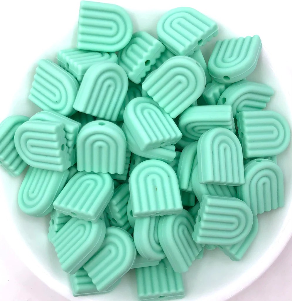 Mint Arch Rainbow Silicone Beads USA Silicone Bead Supply Princess