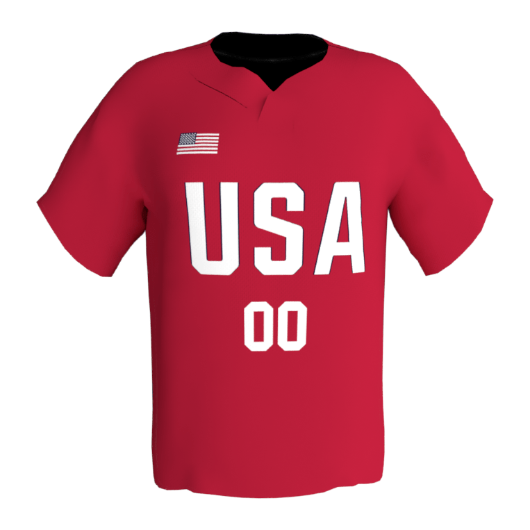 2020 Custom Red USA Softball Jersey ShirtsandLogos