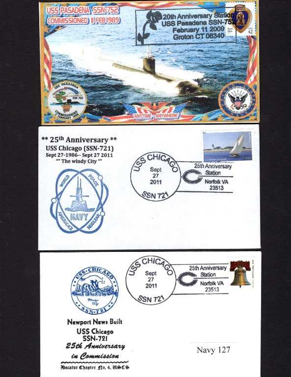 NAVY COVERS, US Stamps at Face