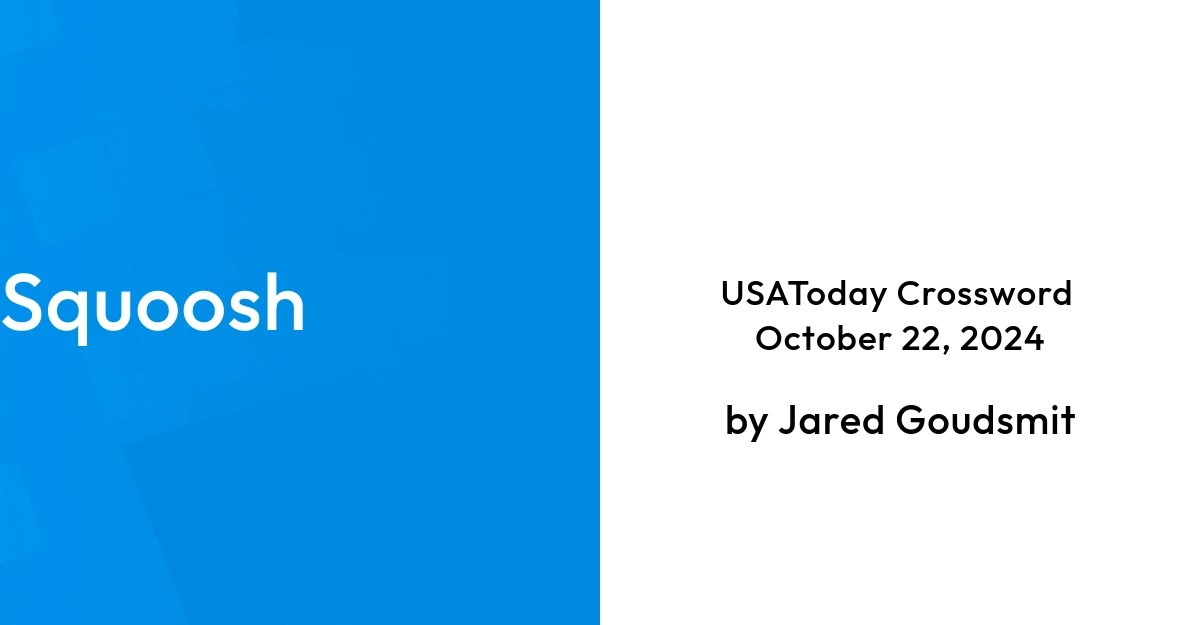Squoosh USA Today Crossword Answers