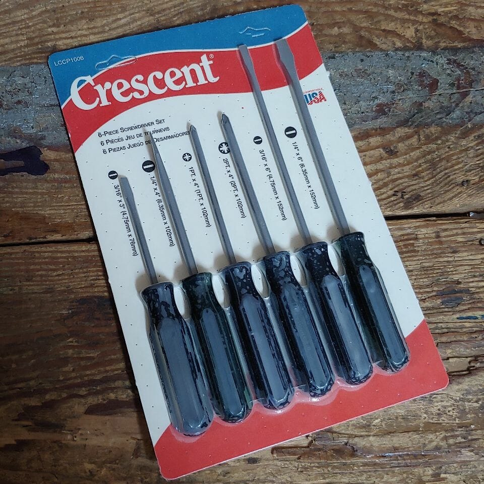 Crescent Screwdriver Set 6 Piece Made in USA CRE LCCP1006 USA