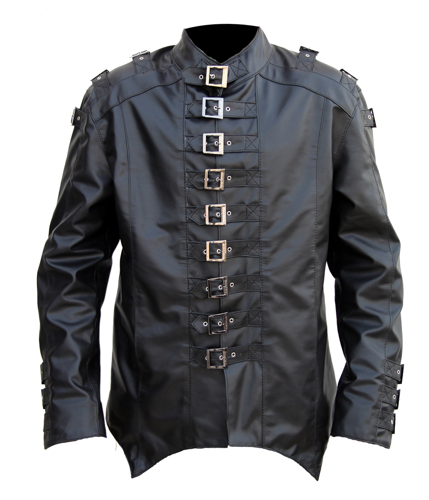 Black Military Leather Coat For Men US BIKER JACKETS