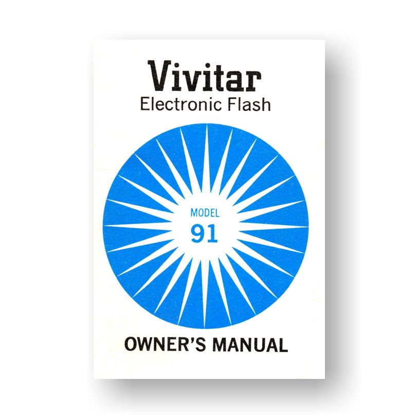 Vivitar Model 91 Owners Manual USCamera Owner - User Down...