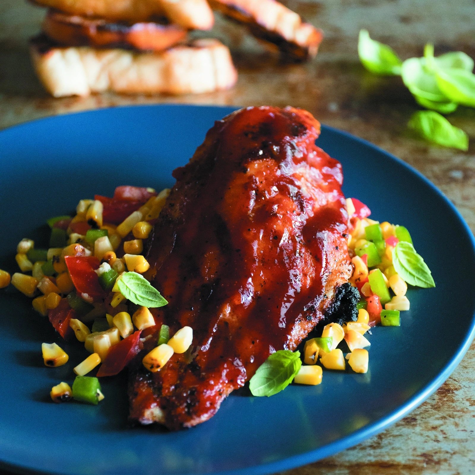 BBQ Catfish with Grilled Corn Relish TCI