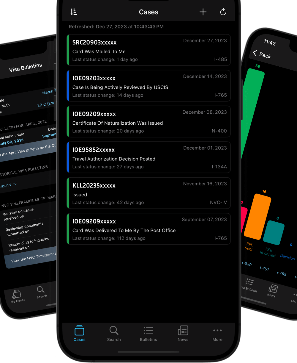 USCIS Case Tracker for USCIS and NVC immigration cases