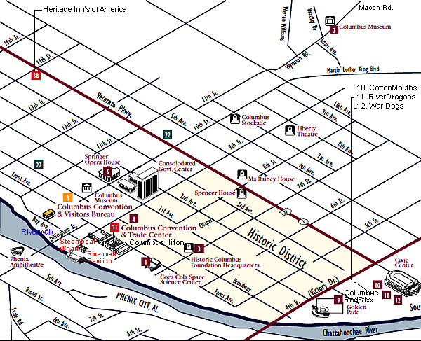 Columbus City Map of Columbus,