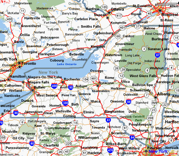 New York State Map Mapquest