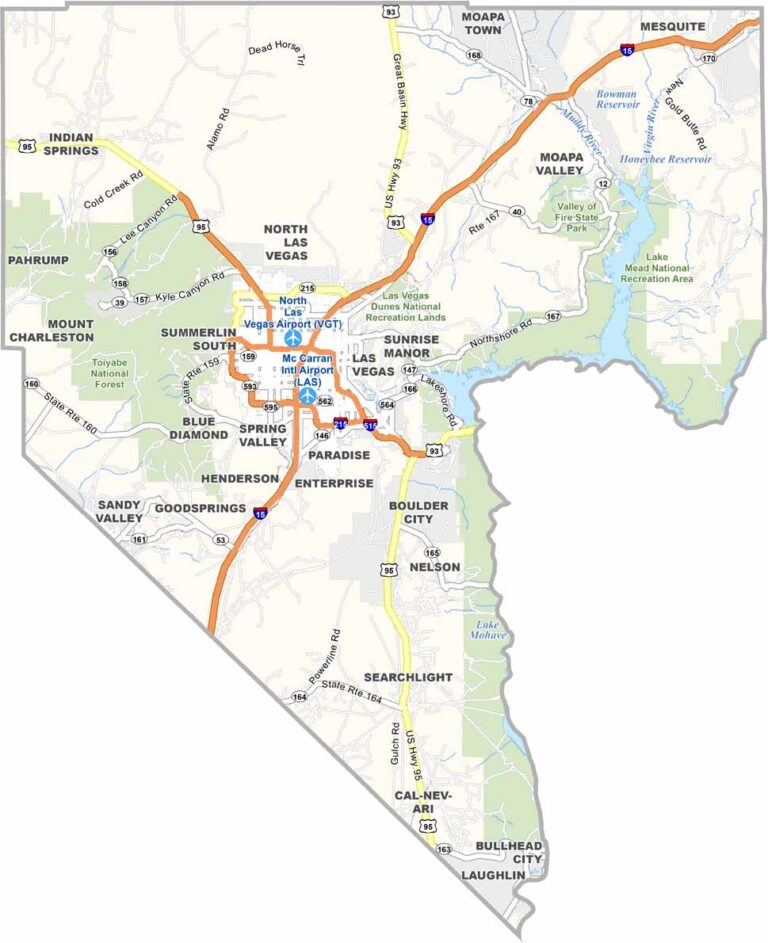 Washoe County Map, Nevada US County Maps