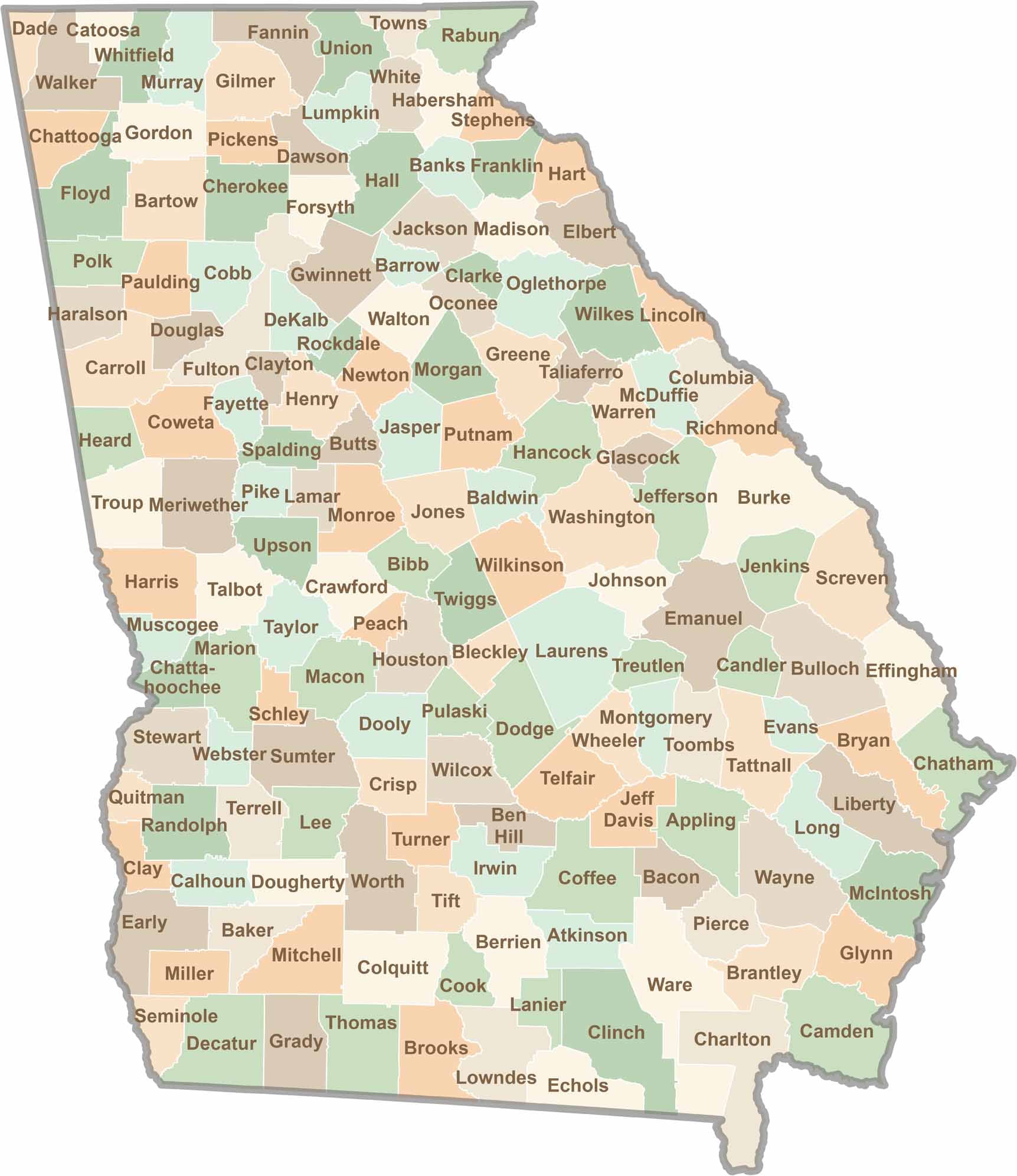 Forsyth County Map, US County Maps(06)