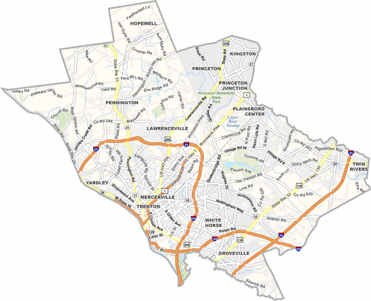 Middlesex County Map, New Jersey - US County Maps