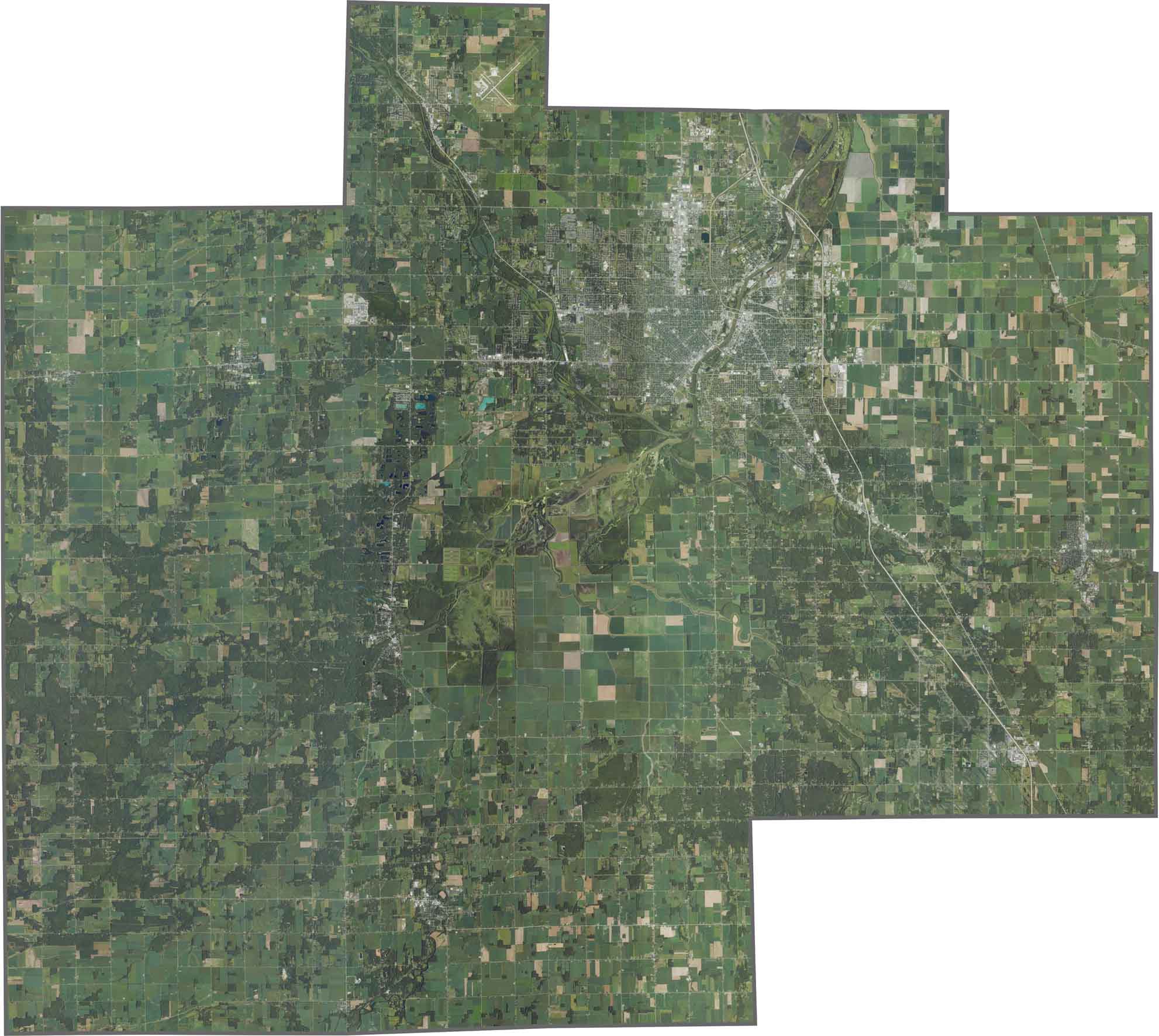 Saginaw County Map, Michigan US County Maps