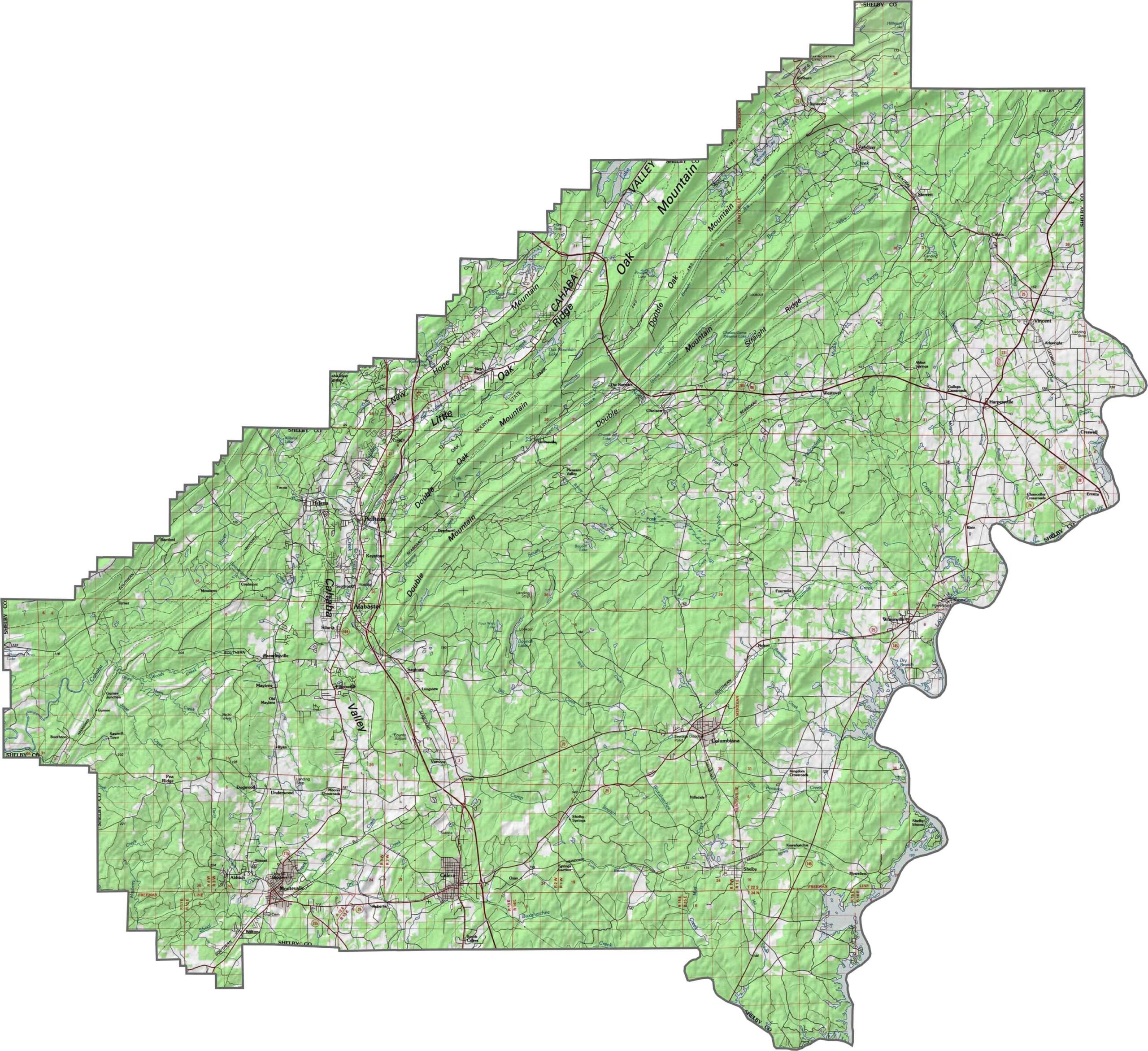 Shelby Al Map