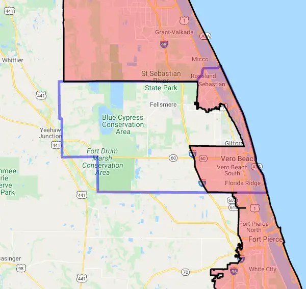 USDA Home Loan Eligible Regions of Indian River County, Florida