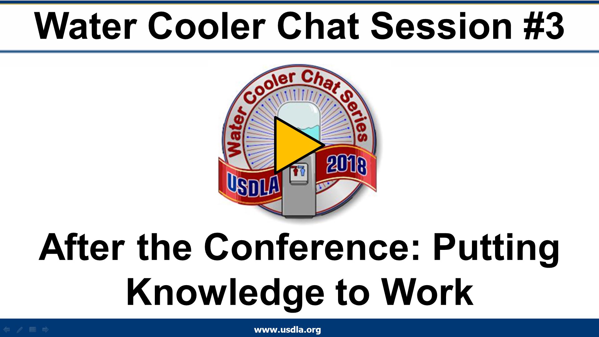 Water Cooler Chat Series USDLA