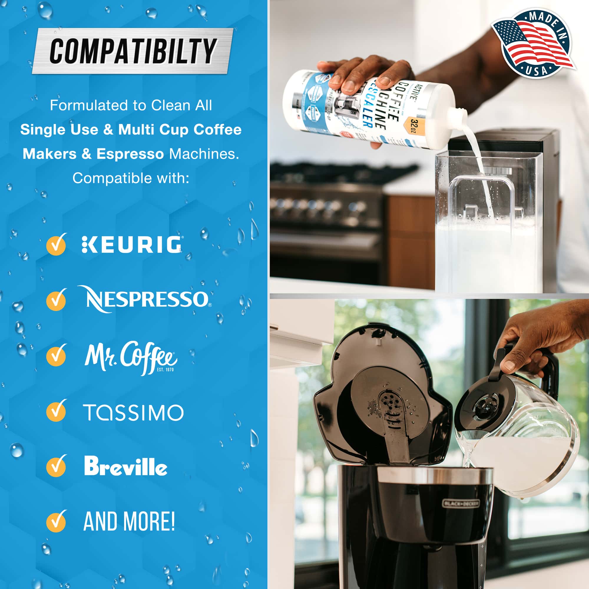 ACTIVE Coffee Machine Descaler Best Coffee Maker Cleaner