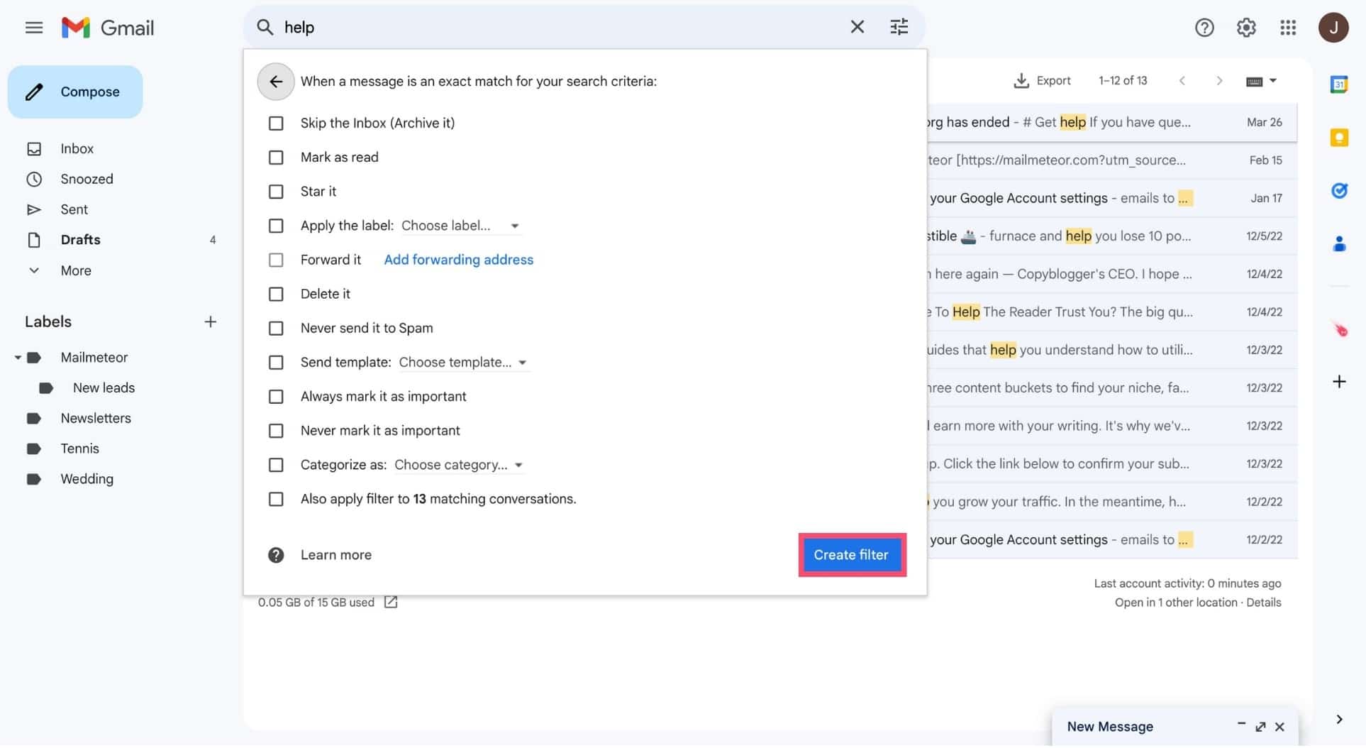 How to Filter Bulk Email in Gmail by Baxter