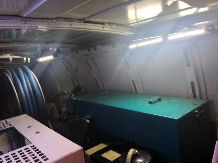 Carpet cleaning cargo van with motor mount Used Carpet Cleaning Vans