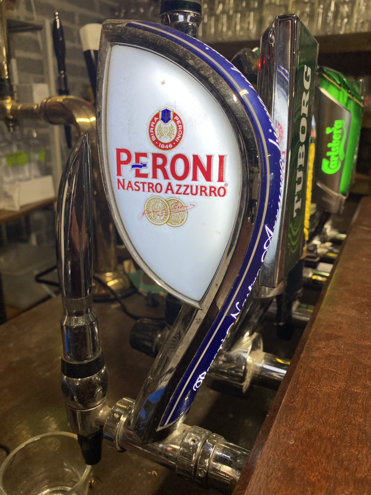 Peroni box mounted taps Used Pub and Hotel Equipment