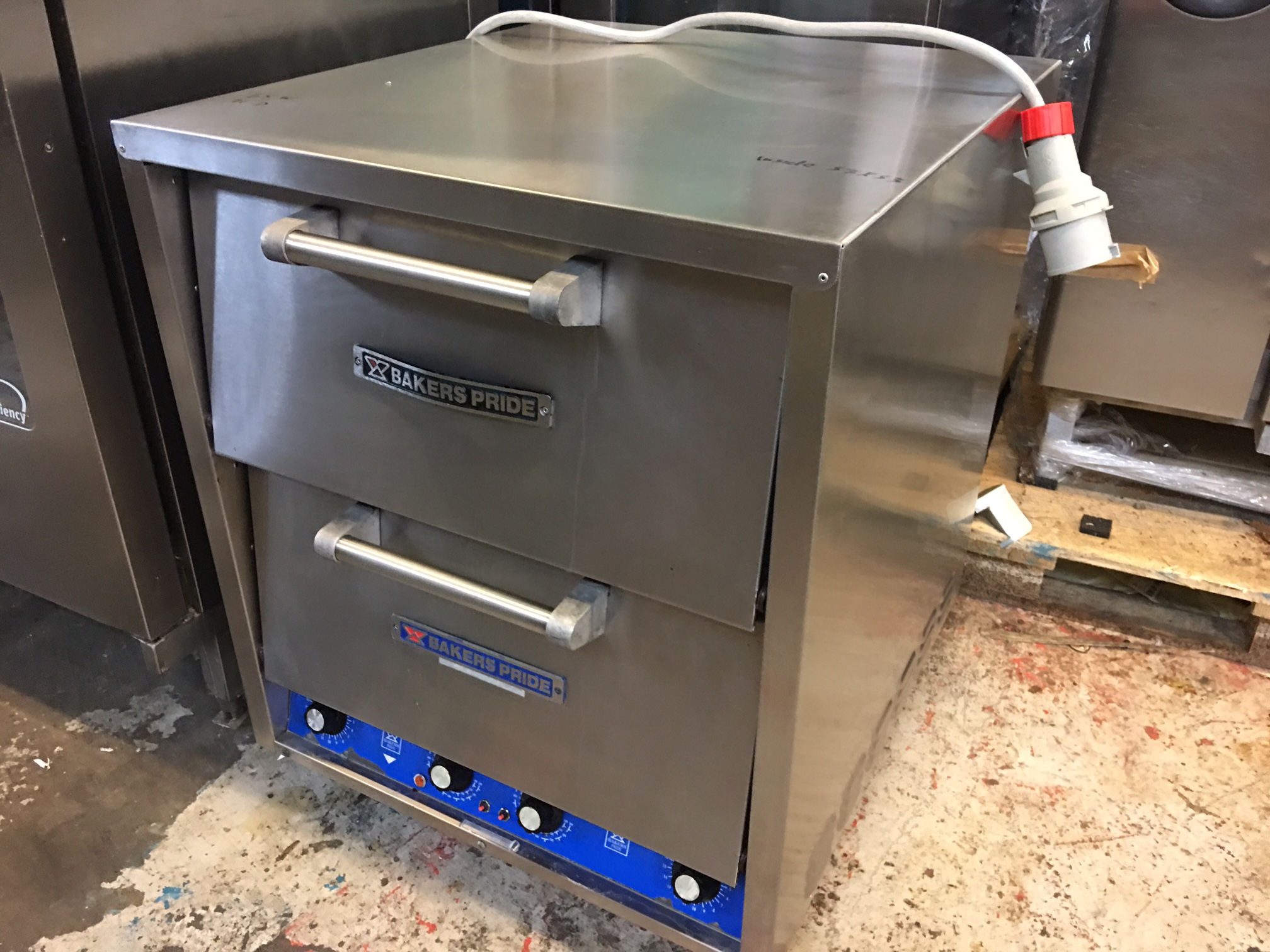 Commercial Twin Decked Pizza Oven by Bakers Pride 65cm wide Used Rational