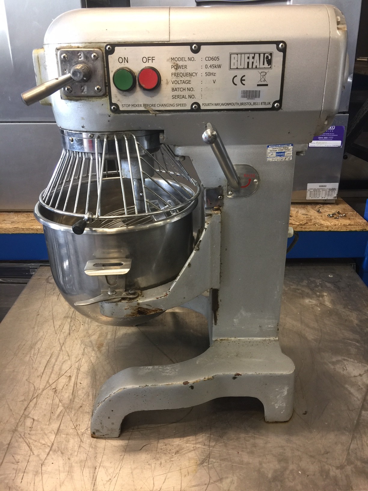 Buffalo Mixer Model CD605 10 Litre Cast iron, Stainless steel, Aluminium Used
