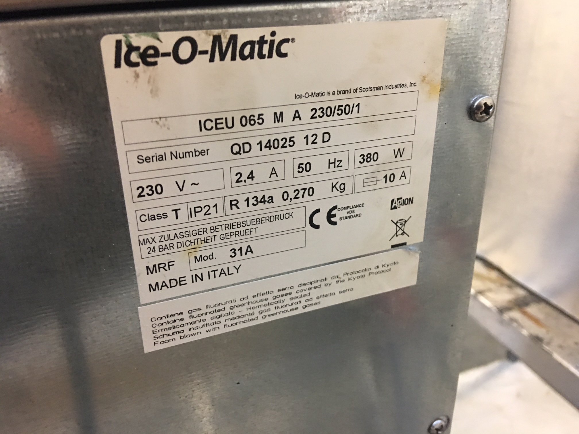 IceOMatic ICEU66 Ice Machine Used Rational