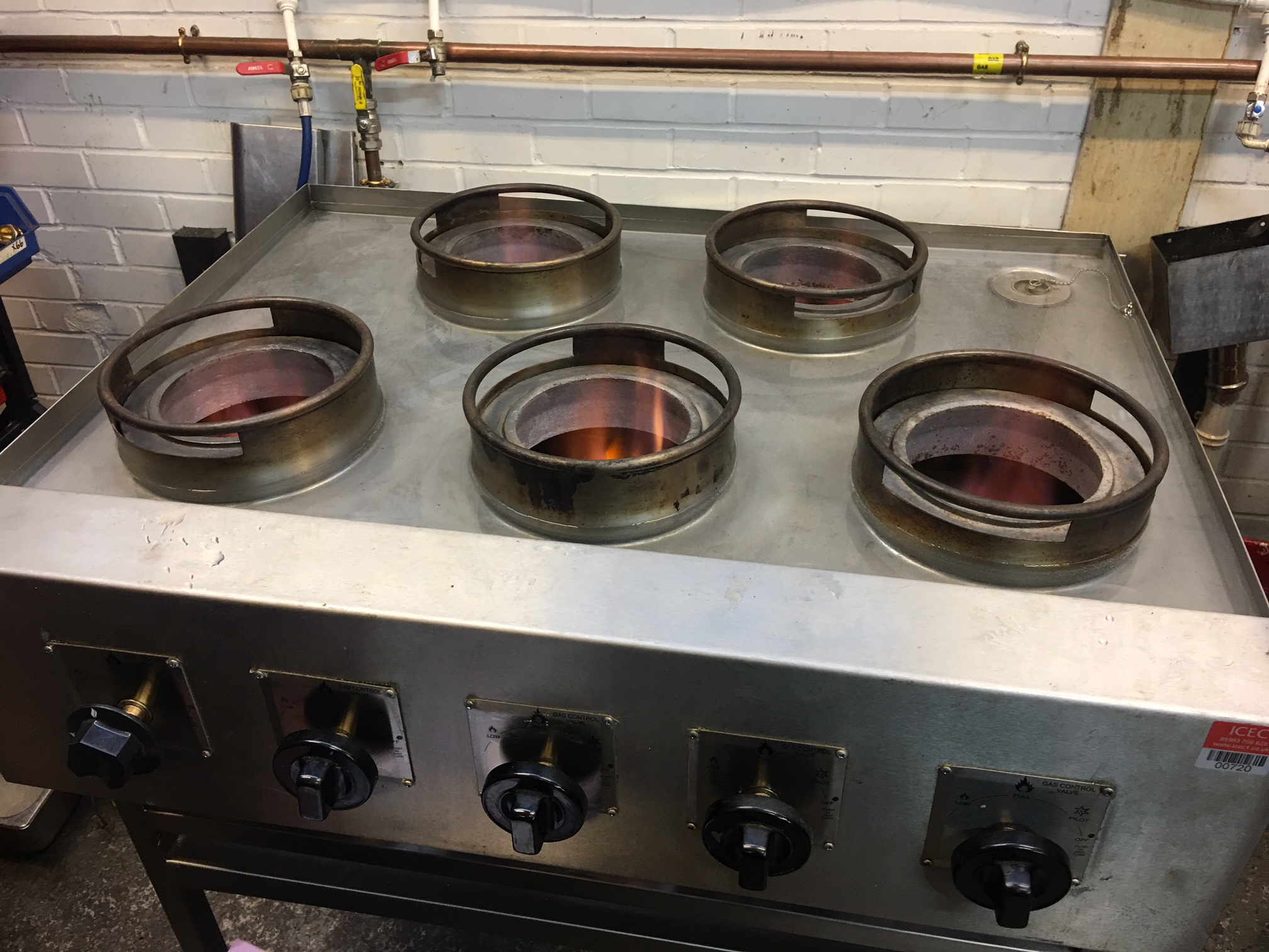 Eldridge & Fairley 5 Burner Wok with Stand Used Rational