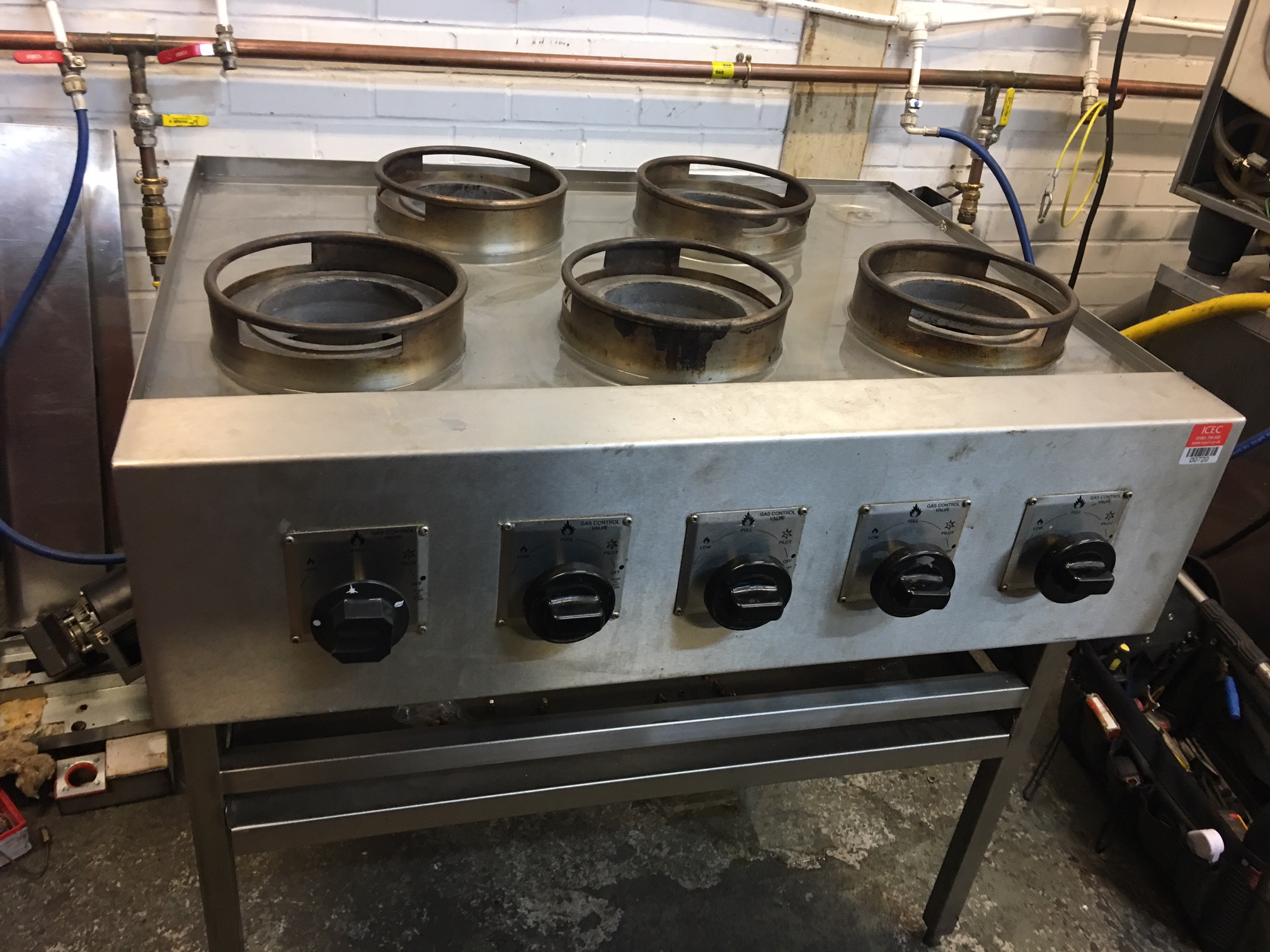 Eldridge & Fairley 5 Burner Wok with Stand Used Rational