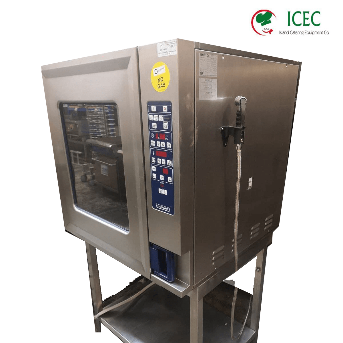 HOBART CSD 10 GRID COMBI OVEN ON STAINLESS STEEL . Used Rational