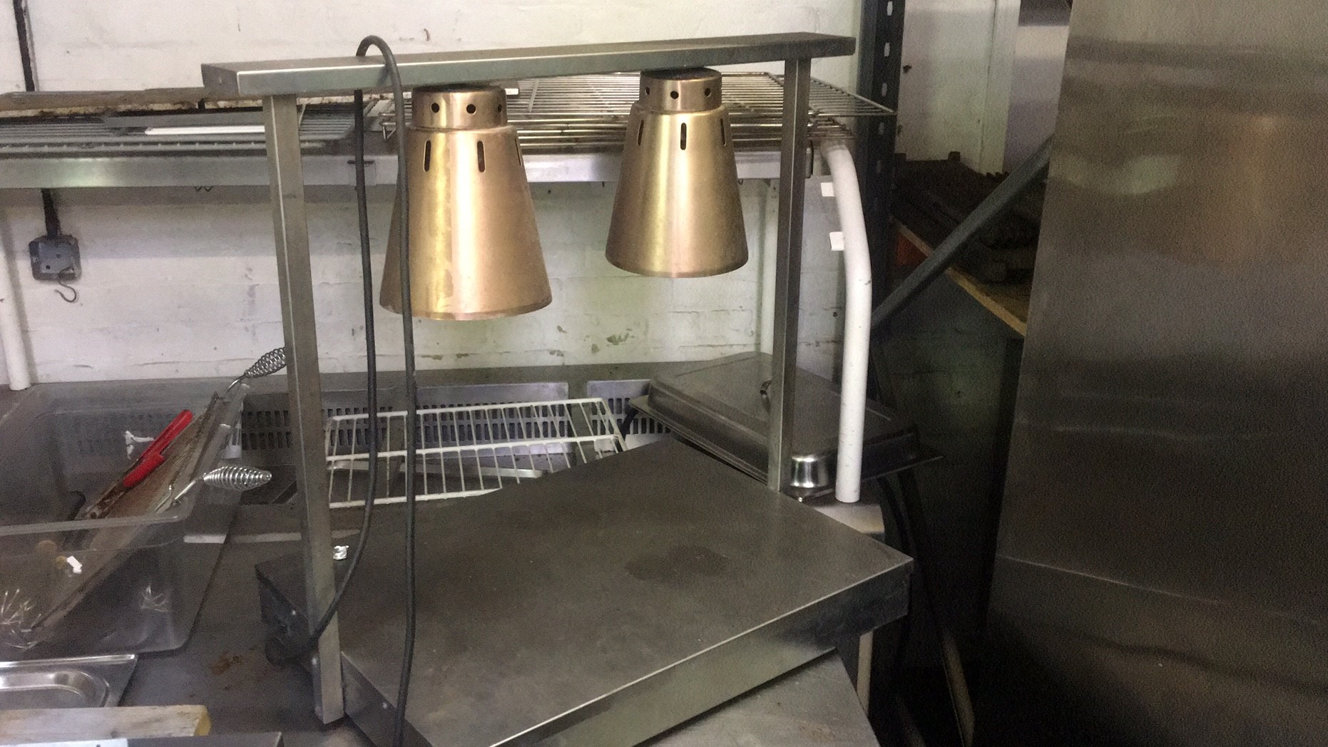Hot Cupboard/Hot Plate/Serving Counter,stainless steel with heat lamps