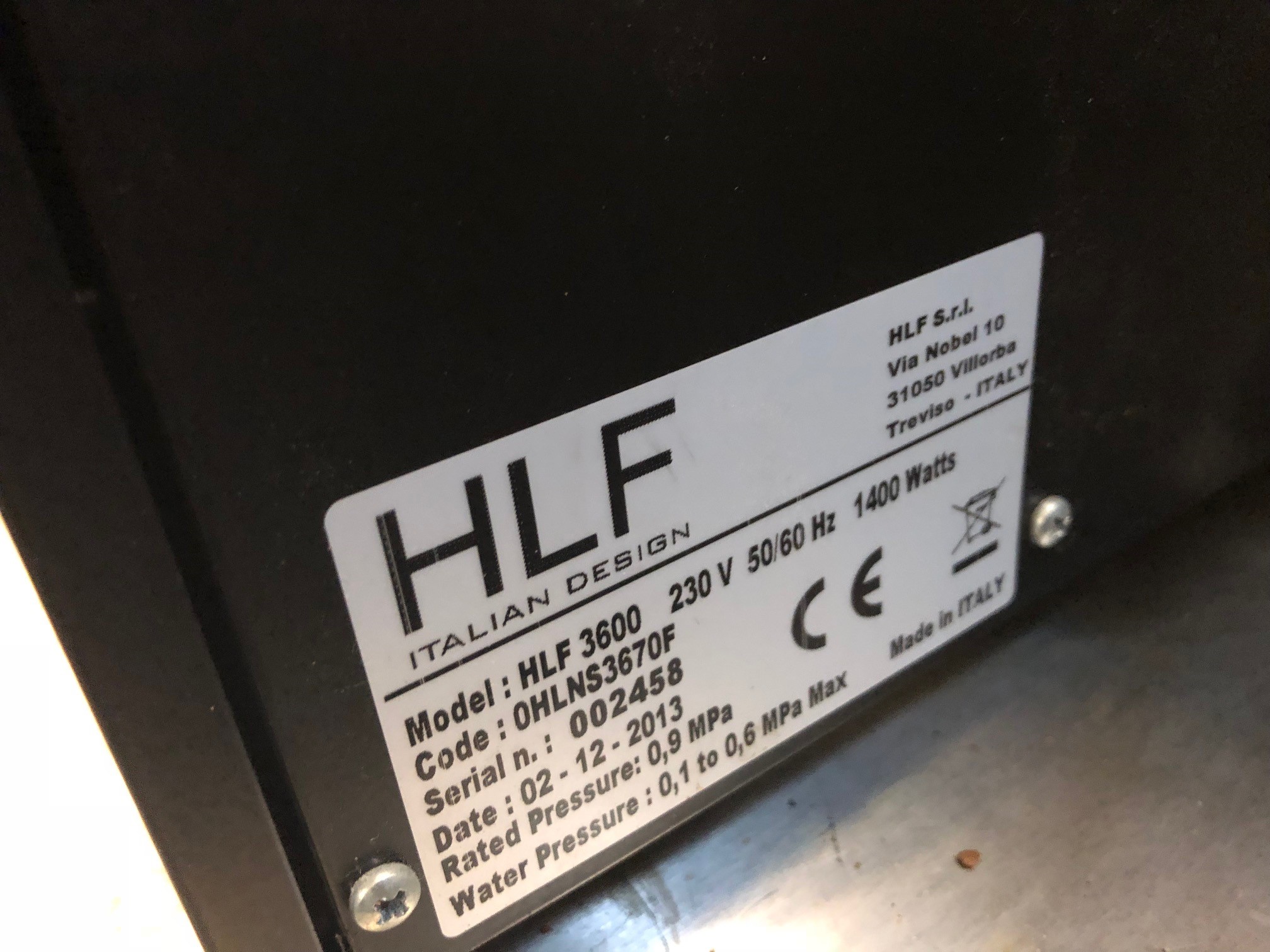 Smart HLF 3600 Coffee Machine Very Clean, Hardly Used and with Manuals