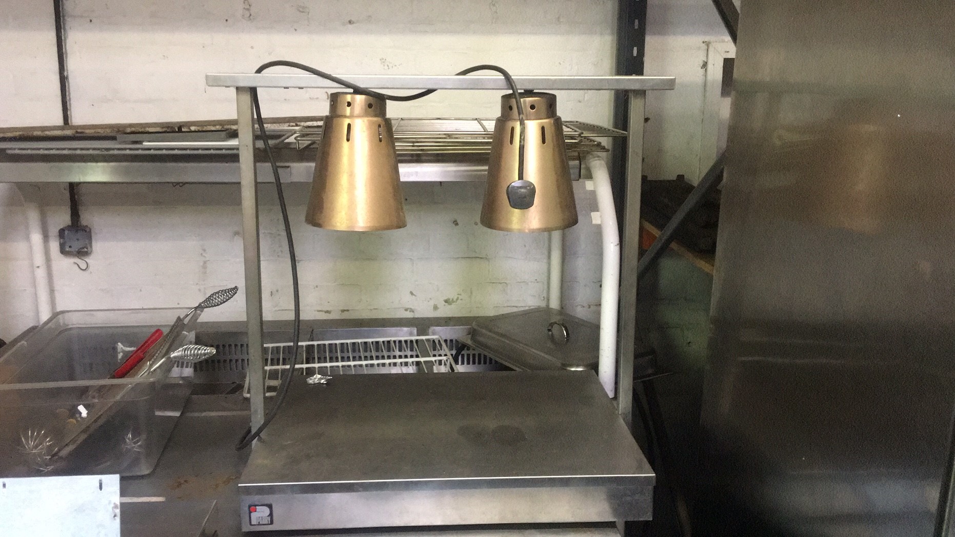 Hot Cupboard/Hot Plate/Serving Counter,stainless steel with heat lamps