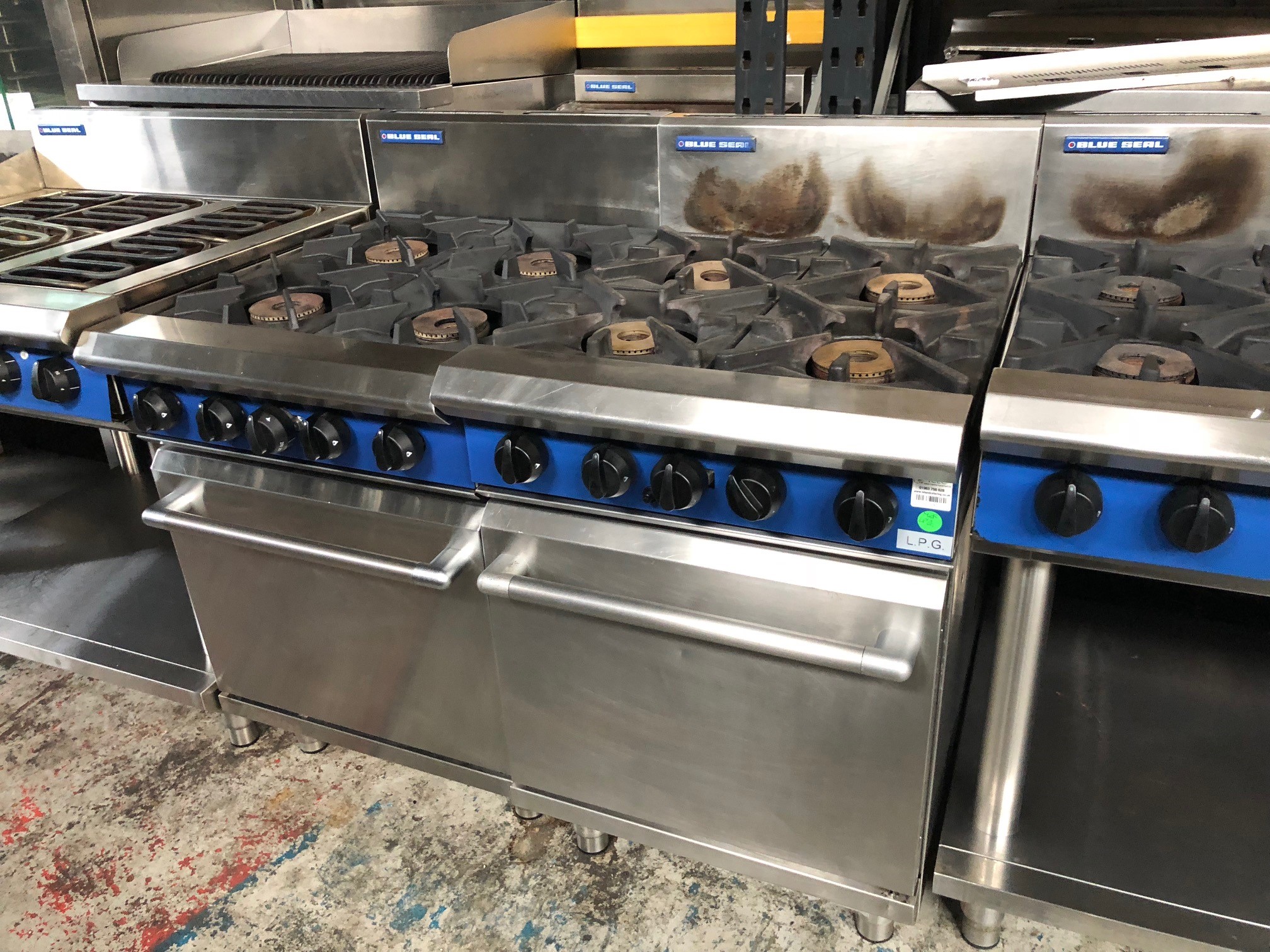 Blue Four Burner Gas Range ERIGIESTUDIO