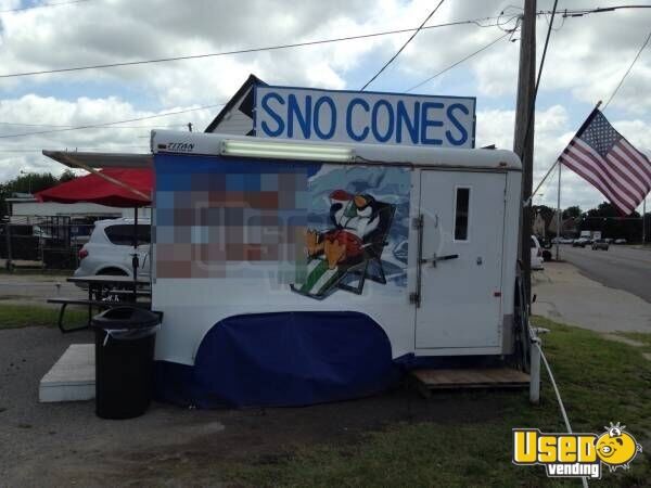Used 12' Snow Cone Trailer Concession Trailer in Oklahoma for Sale