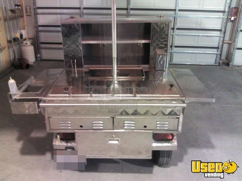Creative Mobile Stainless Hot Dog Cart Stainless Towable Hot Dog Cart